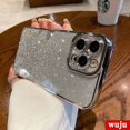 thumbnail image 1 of WUJU Luxury Plating Bling Glitter Funda De Silicona Suave Compatible Para iPhone 14 13 12 11 Pro Max X XR XS 7 8 Plus Lentejuelas Suaves A Prueba De Golpes, 1 of 4