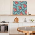 thumbnail image 5 of Framed Canvas Wall Art for Living Room Teal Red Boho Abstract Flower Wall Decor, Bohemian Style Floral Aesthetic Paintings for Bedroom Office Kitchen, Ready to Hang Artwork Wall Pictures 8x8 Inch, 5 of 9