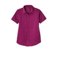 thumbnail image 3 of Port Authority LW809 Ladies Short Sleeve SuperPro React Twill Shirt, Marine Green, 4XL, 3 of 4