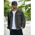 thumbnail image 2 of COOFANDY Men's Cotton Denim Jacket Lightweight Trucker Western Jackets Casual Fashion Jean Coat, 2 of 8