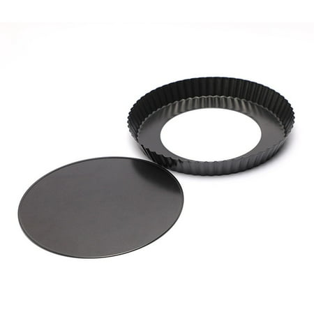 

LIKEM 9 inch Flan Fluted Tin Tart Pie Pan Cake Baking Tray Non Stick Loose Base Mold