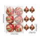 thumbnail image 3 of Bola de Navidad de Vidrio Resistente a la Rotura, Adornos de Navidad de Forma Cebolla, Pintados para Árbol de Navidad, Adecuados para Otros Eventos, Set de 6 Piezas, para Decoración de, 3 of 9