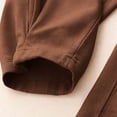 thumbnail image 6 of Pants for Women Sweat Pants Ladies' Loose Casual Solid Color Linen Elastic Waistband Pocket Pants Long Pants Coffee Xxl, 6 of 9