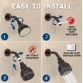 thumbnail image 5 of Aqua Elegante High Pressure Shower Head for Low Water Pressure Showers - 2.5 GPM - Oil-Rubbed Bronze, 5 of 8