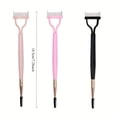thumbnail image 4 of 2-in-1 Folding Metal Eyelash Comb and Brush - Portable Makeup Tool for Perfect Lashes, 4 of 9