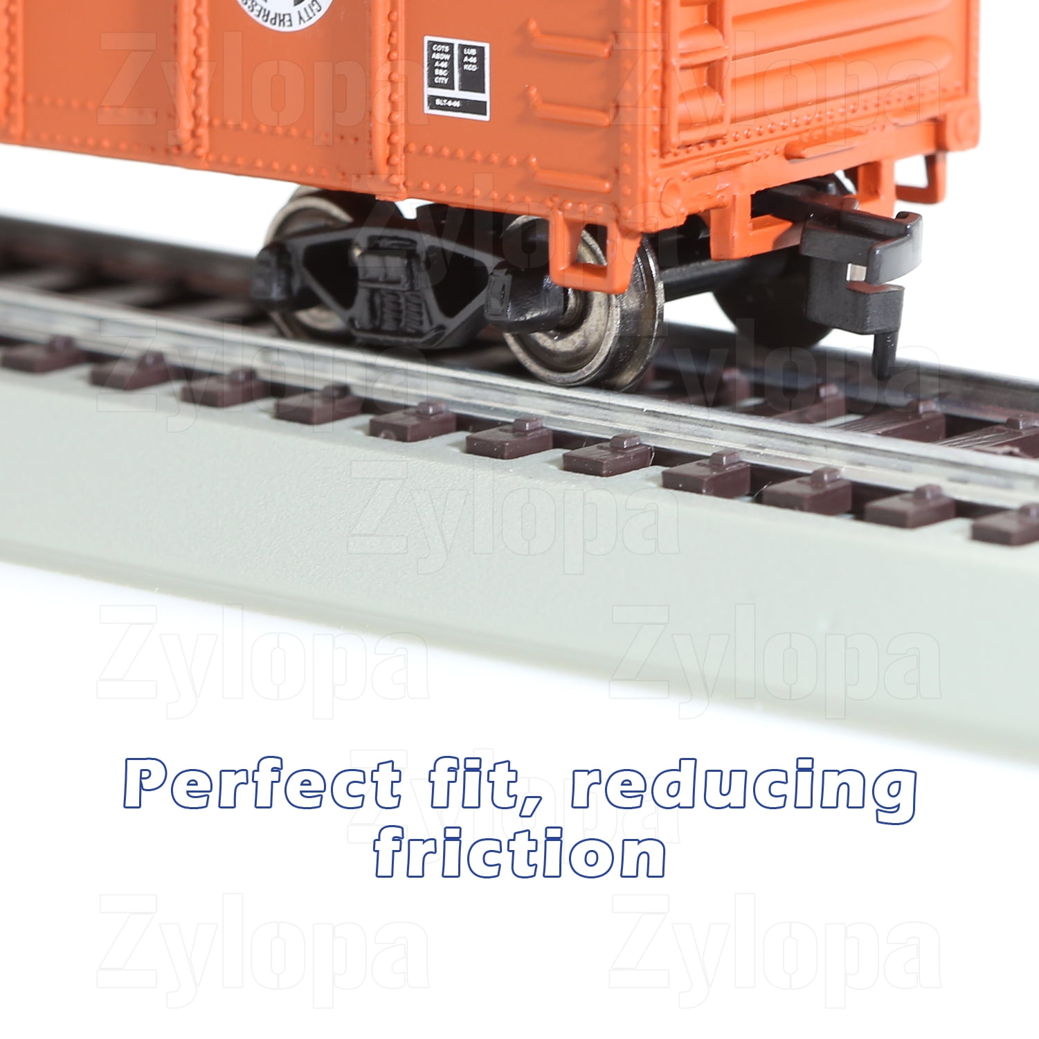 Zylopa HO Scale Nickel Silver Track with Wood Ties – Set of 4 Realistic Model Railroad Tracks-G1 66700