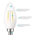 thumbnail image 3 of Luxrite E12 LED Chandelier Frosted Light Bulbs, Dimmable, 40 Watt Equivalent, 2700K Warm White, 360 Lumens, Blunt Tip, 12-Pack, 3 of 7