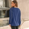 thumbnail image 5 of SUNBS Blouses for Women Lace Tops Crewneck Casual Fashion Pleated Long Sleeve Shirts, 5 of 7
