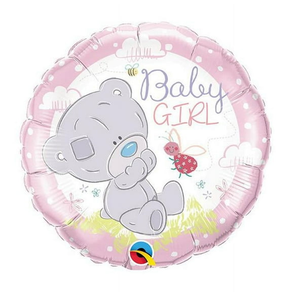 Qualatex 78054 18 in. Tiny Tatty Teddy Baby Girl Foil Balloon - Pack of 5