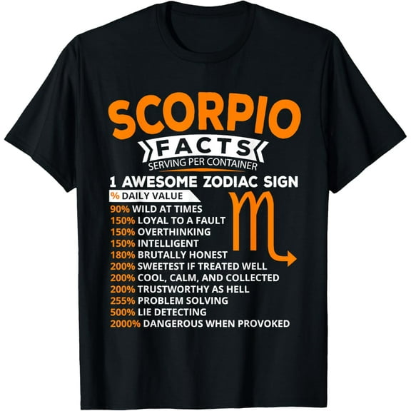 t-shirt Funny Scorpio Birthday Shirt Astrology Zodiac Sign Gift T-Shirt mens t shirt，black，women，funny，misfits，men，journey