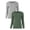 CLOUD GREY HEATHER/SOFT PINE, variant on Women's Recycled Waffle Thermal Top 2PK, Sizes XS-4XL