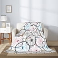 thumbnail image 2 of Throw Blanket for Couch Sofa and Bed, Bike wheel Pattern red Super Soft Plush Throw Blanket, Fuzzy Cuteness Comfy Warm Washable Flannel Blanket & Throws for All Season 50"x40", 2 of 5