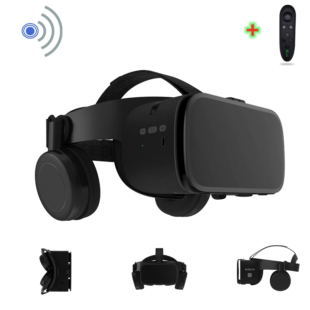 3D Virtual Reality VR Headset with Wireless Remote VR Goggles/Glasses for IMAX Movies & Play Games , Compatible for Android iOS iPhone 12 11 Pro Mini X X 8