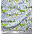 thumbnail image 1 of Soimoi Rayon Crepe Fabric Floral & Bird Cartoon Print Fabric by Yard 46 Inch Wide, 1 of 3