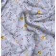 thumbnail image 1 of Soimoi Blue Poly Georgette Fabric Leaf Floral Print Fabric by the Yard 42 Inch Wide, 1 of 6