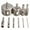 Silver, variant on 10-Piece Hole Saw Drill Set for Glass and Tile - 100 Grits Electroplated Precision Cutting Tools