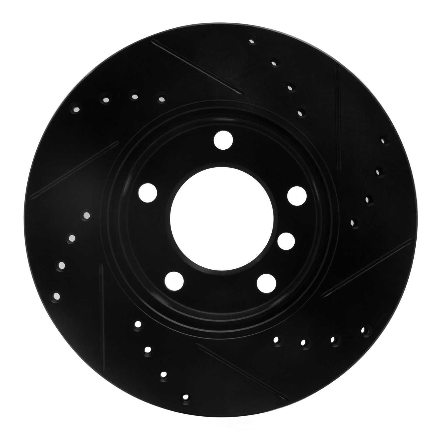Dynamic Friction Company 633-31027L DFC Brake Rotor - Drilled And Slotted - Black