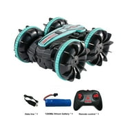 Aozowin Children's Water and Land Off-Road Double-Sided Stunt Remote Control Dump Truck,Christmas Gifts for Kids