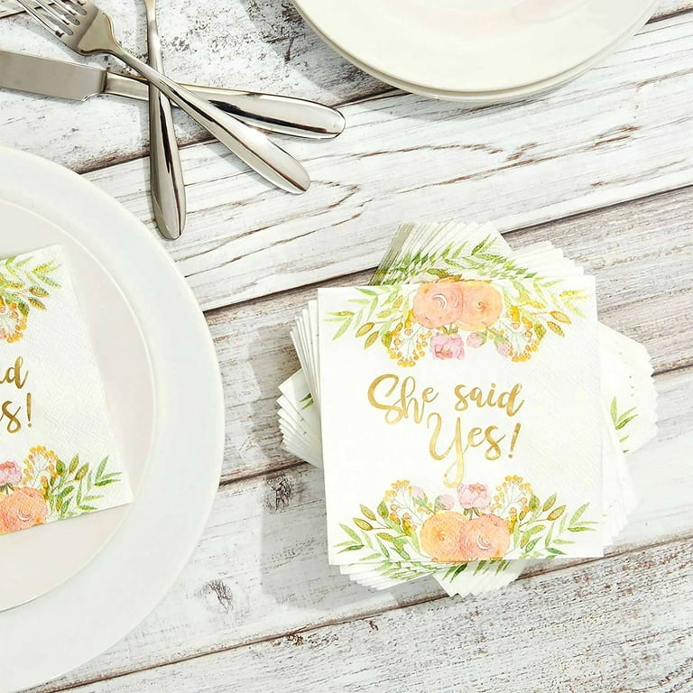 Bridal Shower Decorations Green Theme Wedding Shower Plates and Napkins Party Supplies for Engagement Celebrate Wedding Festivities The Bride-To-Be