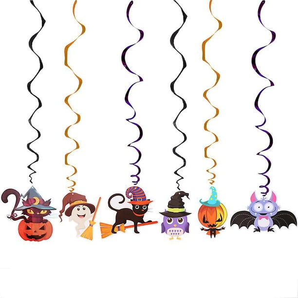 18 piezas de decoraciones en forma de remolino de Halloween para decoraciones de Halloween