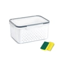thumbnail image 2 of 4-in-1 Food Storage Container, Fruit Storage Containers with Lid & Strainer – Large Fruit Keeper for Fridge, Leakproof Produce Saver with Drain Basket, BPA-Free Multifunctional Container, 2 of 9