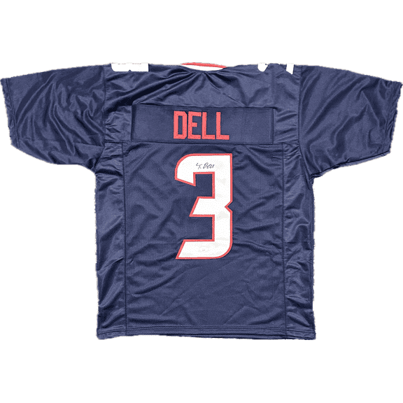 Tank Dell Signed Autographed Blue/Red Custom Jersey JSA Authenticated