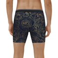 thumbnail image 4 of Disketp Copper-Gold Gloss Outline Rose Men's Boxer Briefs Men’s Underwear Boxer Briefs for Men, 4 of 7