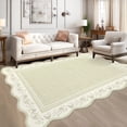 thumbnail image 6 of 2x6 Runner Rug Scalloped Kitchen Runner Rug Non Slip Washable Entryway Runners Modern Bordered Foldable Thin Accent Carpet Low Pile Soft Nursery Rugs, 6 of 15
