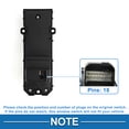 thumbnail image 4 of Interruptor de ventana eléctrica Unique Bargains No.848200K270 para el lado del conductor delantero izquierdo para Toyota Hilux Revo 2015 Negro, 4 of 7