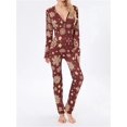thumbnail image 4 of Pijama Navideño Y2K El Mercado de Encantos para Mujer Monos de Manga Larga Cuello en V Botones Suave, 4 of 4