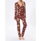 thumbnail image 4 of Pijama navideño Y2k para mujer, monos de manga larga con cuello en V y botones, ropa de dormir suave, ropa de dormir femenina, 4 of 4