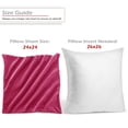 thumbnail image 3 of Nestl Velvet Throw Pillow Covers Solid Square Soft Decorative Pillow Cover for Sofa, 22" x 22", Hot Pink, Pack of 4, 3 of 8
