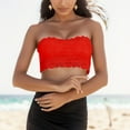 thumbnail image 5 of Bras for Women Strapless Bra Lace One Word Wrap Chest Underwear No Steel Ring No Cup Hosiery Without Shoulder Strap, 5 of 5
