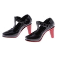 thumbnail image 3 of 1/6 -strap Pumps Shoes for 12 INCH Figures Black, 3 of 8