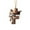 F, variant on Western Cowboy Style Acrylic Letter Pendants - Assorted Alphabet Christmas Tree Ornaments with Cowboy Hats & Floral Details, Festive Holiday Decor Gifts