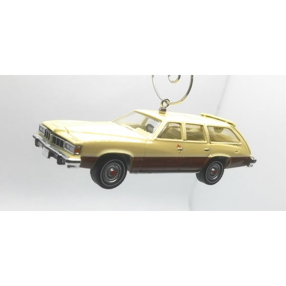 Christmas Ornament for 1976 Pontiac Grand Lemans Safari Station Wagon Beige Brown