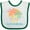 White and Green, variant on Inktastic Santa Barbara California Girls Baby Bib