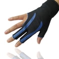 thumbnail image 1 of Guantes de billar de 3 dedos Guantes de taco de billar Elástico Show Shooters Pool Snooker Playerss Guantes Durable Transpirable Antideslizante Guantes de juegoMano izquierda Jormftte CPB-US-DYP04-5, 1 of 5