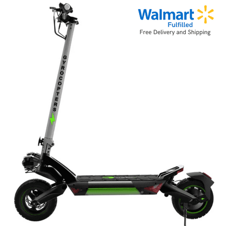 Gyrocopters Plaid Electric Scooter for Adults Off Road E scooter Tires with Dual Shocks Speed 42 km h Range 35 Km Foldable Escooter with Smart