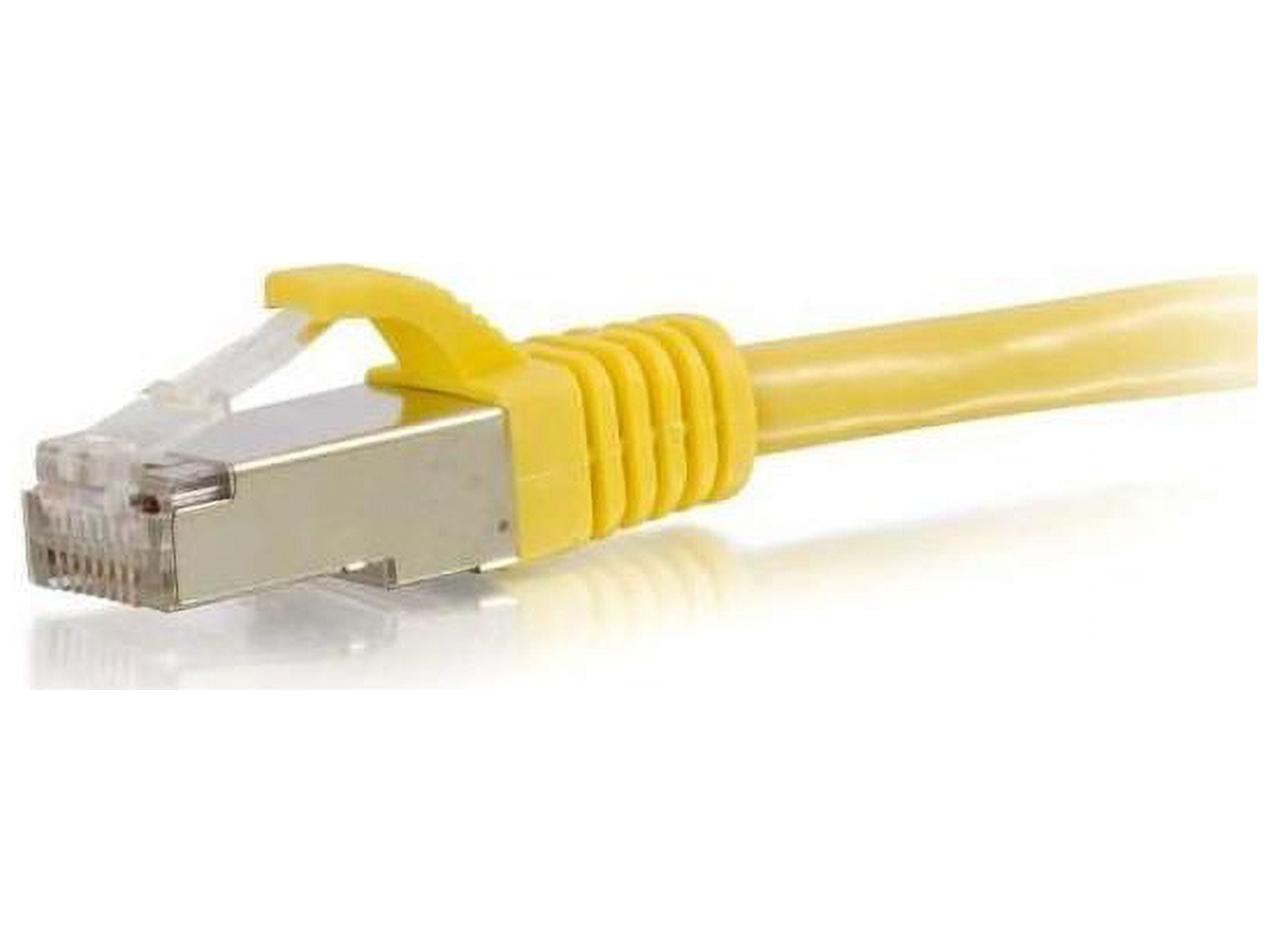 C2G 25ft Cat6 Ethernet Cable - Snagless Shielded (STP) - Yellow - Category 6 for Network Device - RJ-45 Male - RJ-45 Male - Shielded - 25ft - Yellow