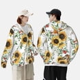 thumbnail image 5 of Picia Sunflowers Leaves And Birds Women's Men's UPF 50+ Sun Protection Hoodie Shirt Long Sleeve SPF Fishing Outdoor UV Hiking Lightweight Shirts-X-Large, 5 of 9