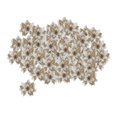 thumbnail image 1 of Adornos de flores de Navidad con Decoraciones de árboles de flores artificiales doradas para árbol de Navidad Decoración de coronas de Wendy BLESIY Decoraciones de boda para fiestas, 1 of 3