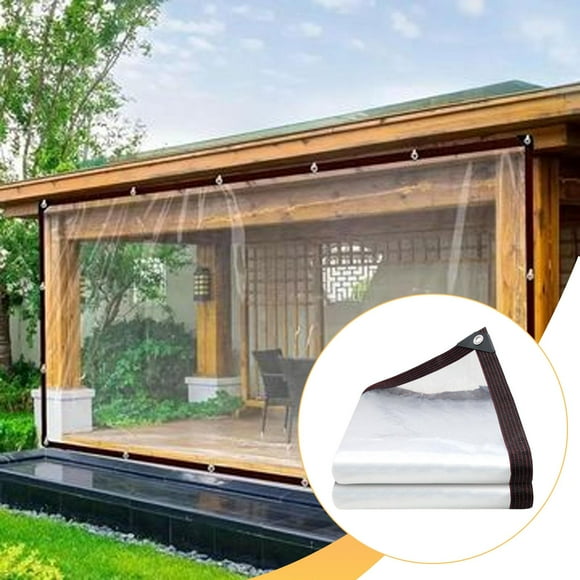 Lona transparente antidesgarro e impermeable para balcón, invernadero y patio. 2 mx 2 m
