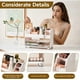 thumbnail image 3 of Organizador de maquillaje UFORU con 2 cajones grandes, color blanco, 3 of 8