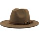 thumbnail image 1 of Sombrero sencillo con cinturón de gamuza y lana, estilo jazz, para otoño e invierno, para mujer, 1 of 6