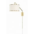 thumbnail image 4 of Crystorama Mallory 1 Light Soft Brass Task Sconce - 15"W x 22"H x 50.5"D, 4 of 10