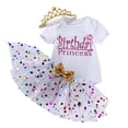thumbnail image 2 of WOYY Girls Birthday Outfits Baby Short Sleeve Romper Tutu Skirt Headband 3Pcs Set, Sizes 0-24 Months, 2 of 4