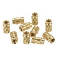 thumbnail image 1 of Uxcell Knurled Insert Nut M4 x 10mm L x 6mm OD Female Thread Brass Embedding Nut 60 Pack, 1 of 5