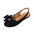 thumbnail image 2 of GERsome Flats for Women Open Toe Slingback Slip-On Ballet Flats Work Office Dress Shoes Comfort Walking, Size 7.5, 2 of 9