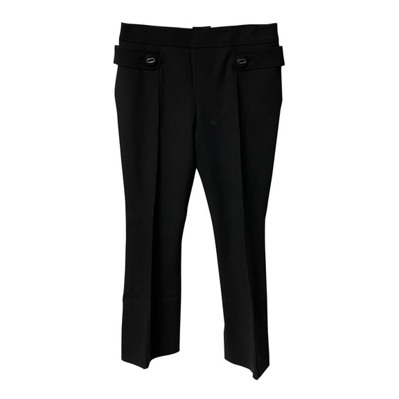 Pre-Owned Prada Double Button Trousers in Black Wool